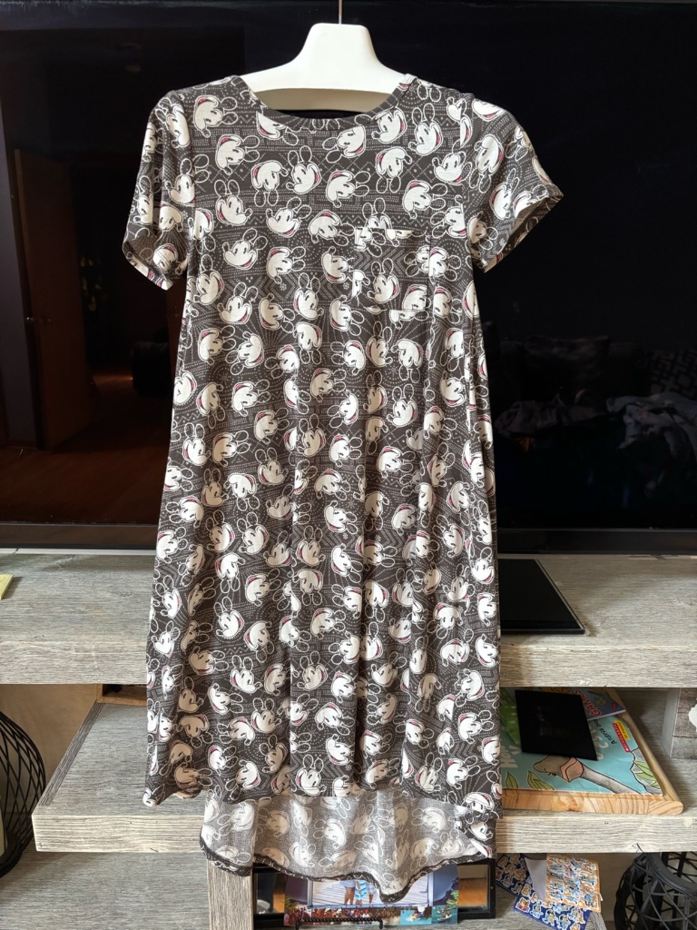 LuLaRoe Gray Paisley High-Low Dress - Picture 6 of 6